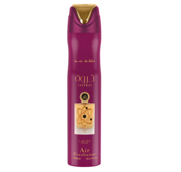 Tharwah Gold 300ml Air Freshener by Lattafa Pride (Pack of 12)