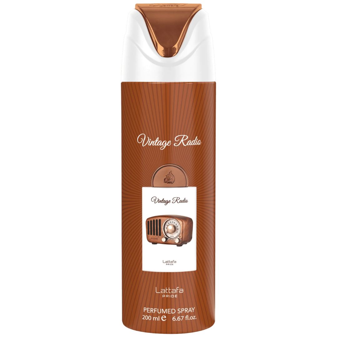 Vintage Radio 200ml Body Sprays by Lattafa Pride (Pack of 12)